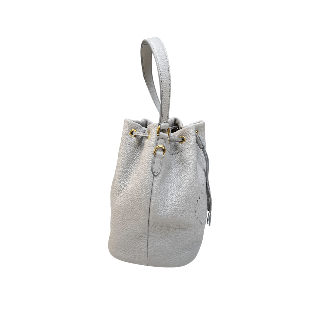 Prada Bucket Bag Vit Daino