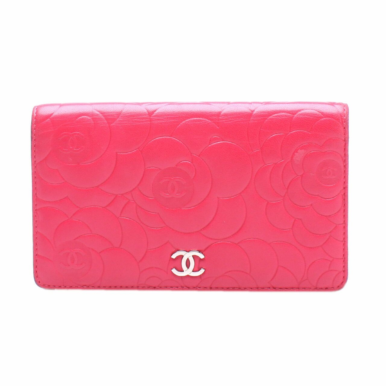 Chanel Camellia Magenta Quilted Wallet