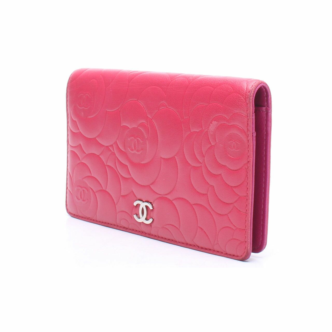 Chanel Camellia Magenta Quilted Wallet