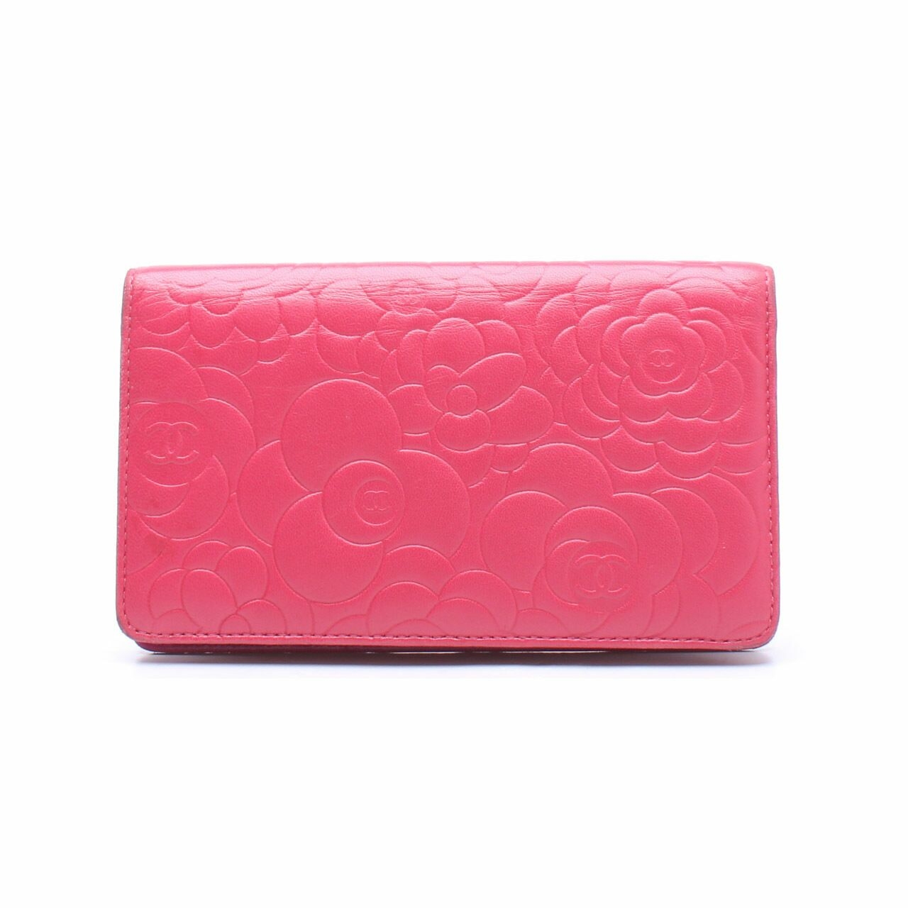 Chanel Camellia Magenta Quilted Wallet