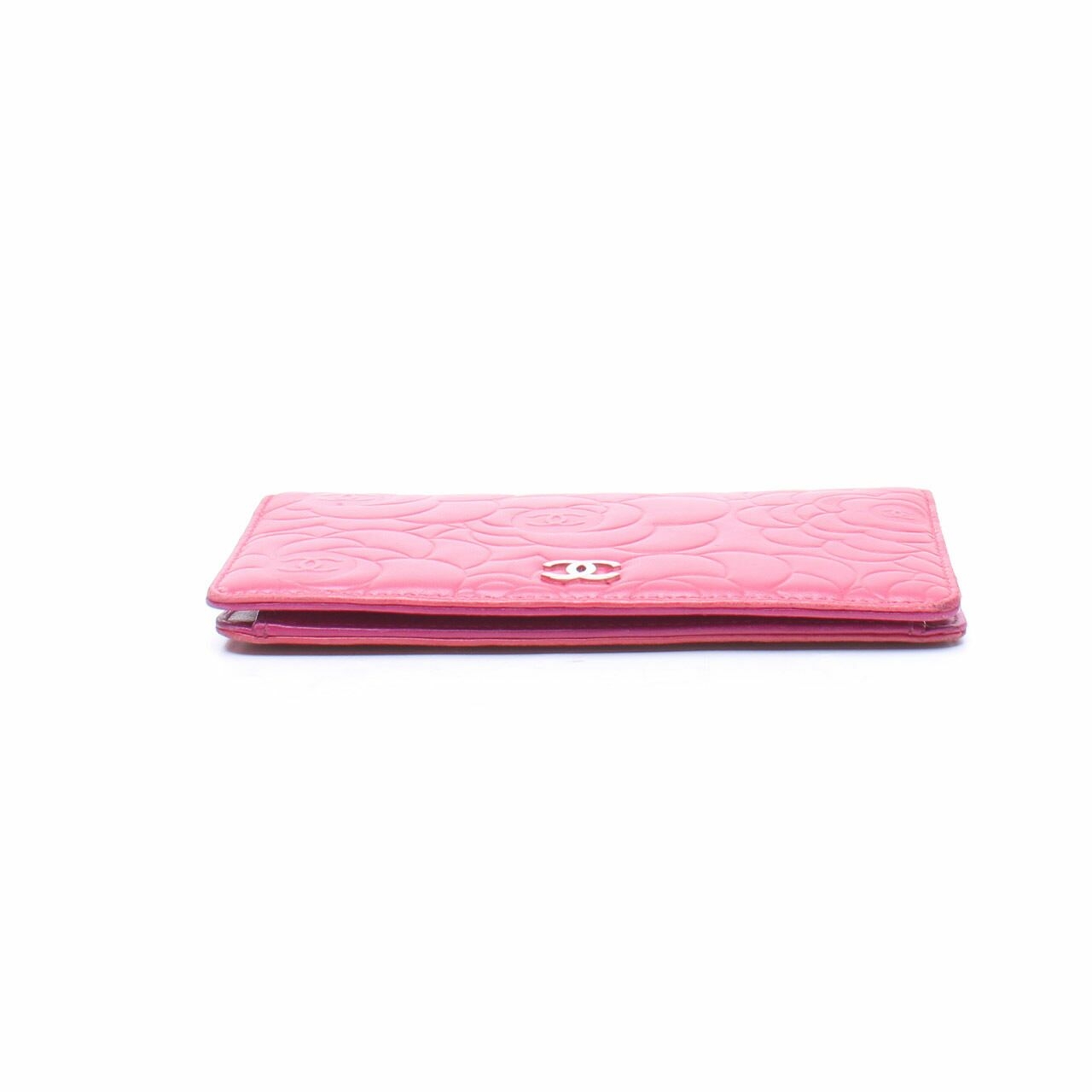 Chanel Camellia Magenta Quilted Wallet