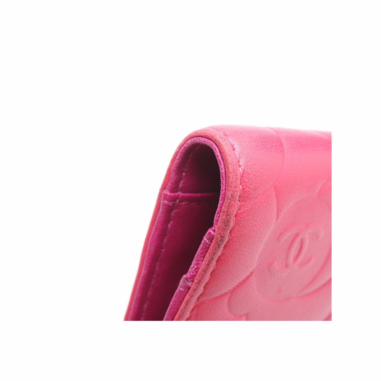 Chanel Camellia Magenta Quilted Wallet