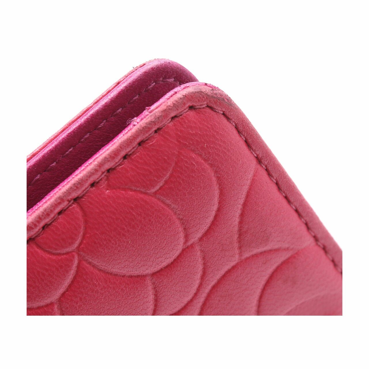 Chanel Camellia Magenta Quilted Wallet