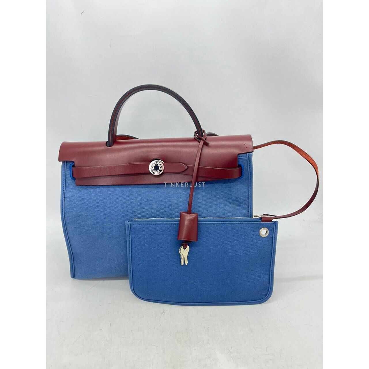 Hermes Herbag 31 Blue PHW #X Satchel Bag