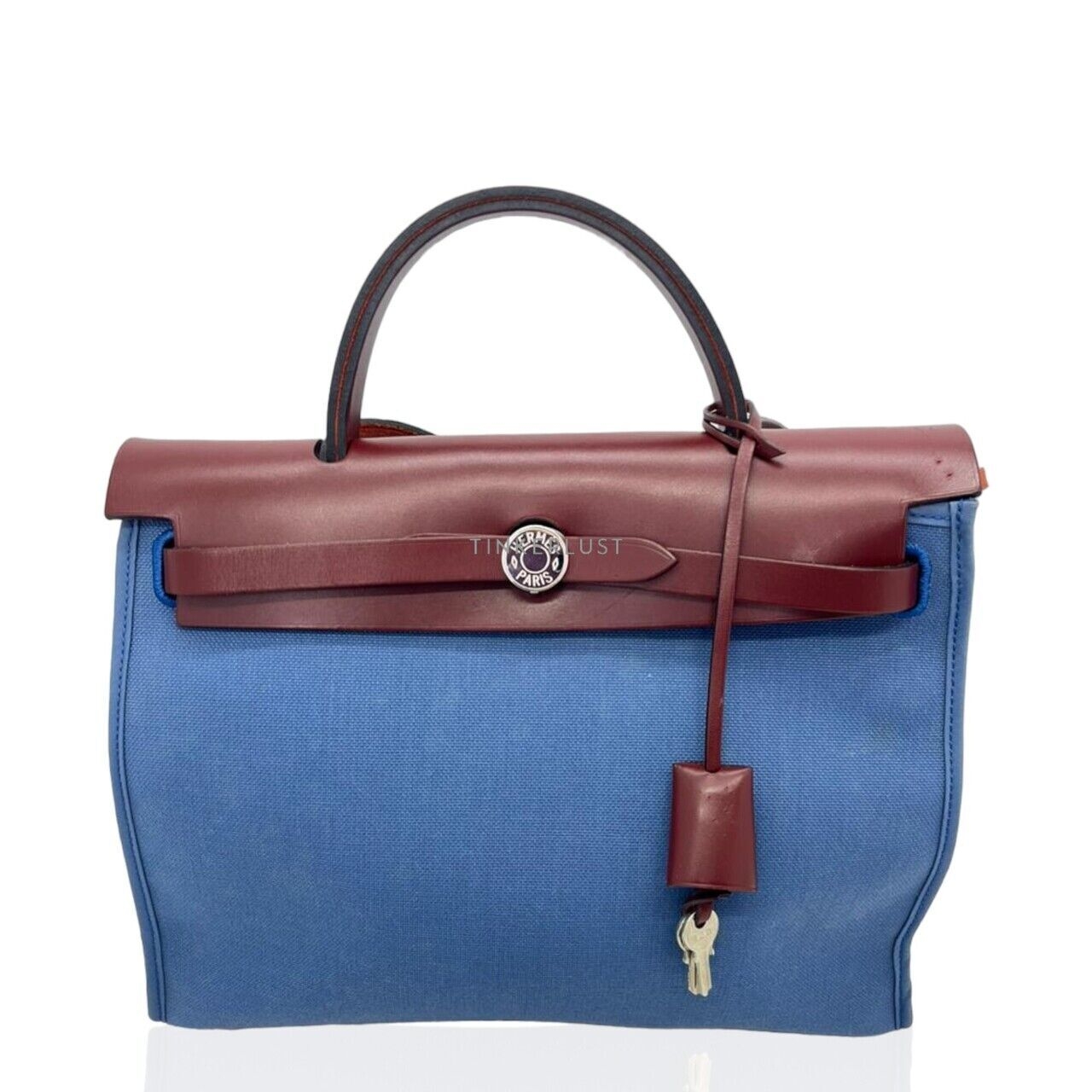 Hermes Herbag 31 Blue PHW #X Satchel Bag