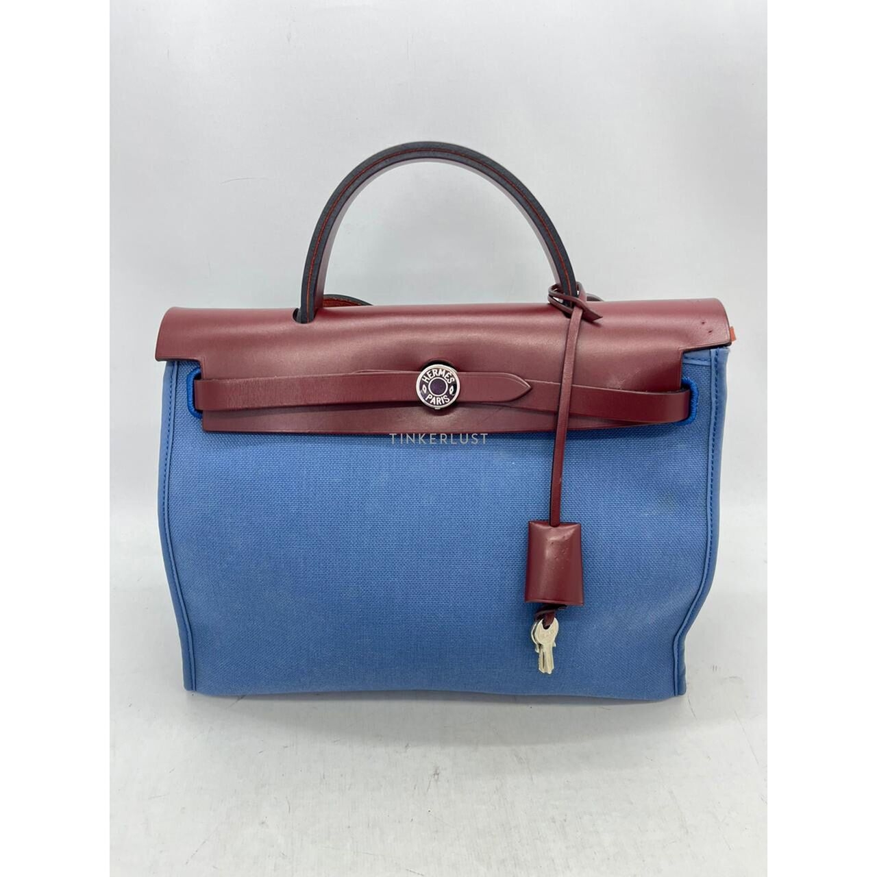 Hermes Herbag 31 Blue PHW #X Satchel Bag