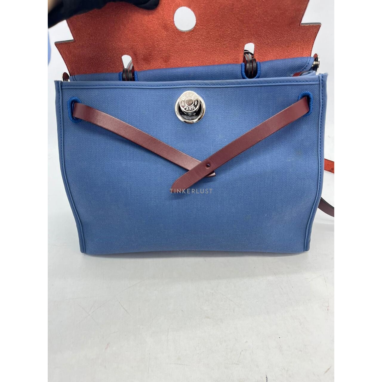 Hermes Herbag 31 Blue PHW #X Satchel Bag