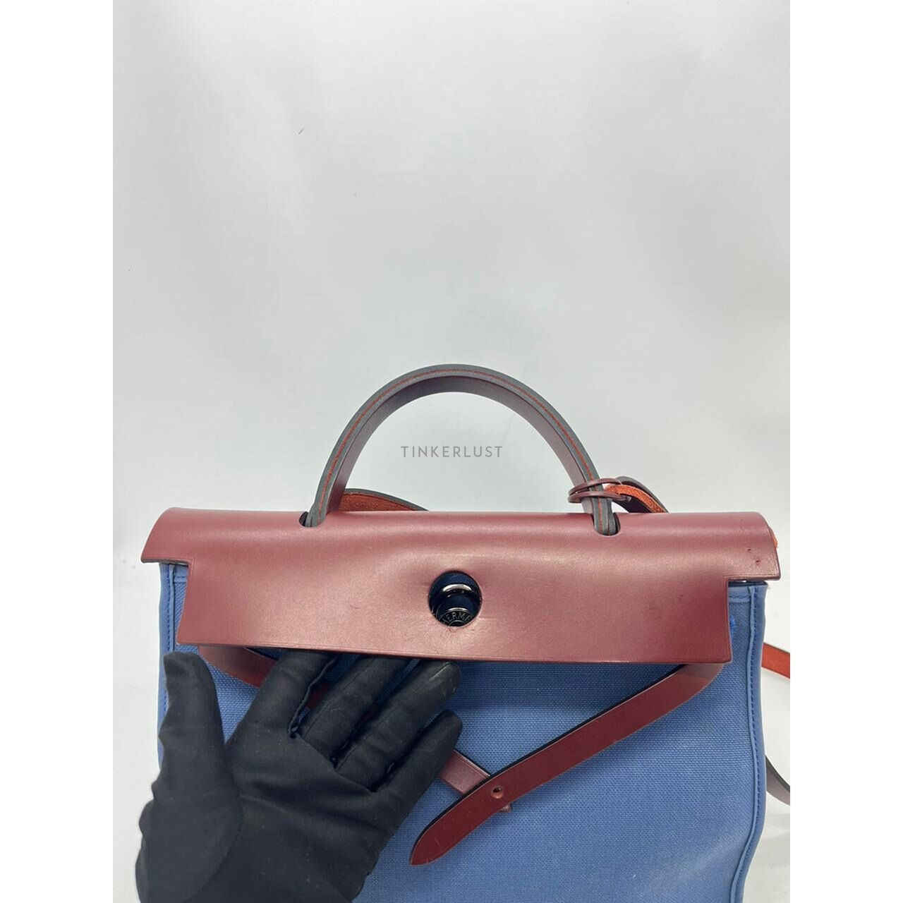 Hermes Herbag 31 Blue PHW #X Satchel Bag