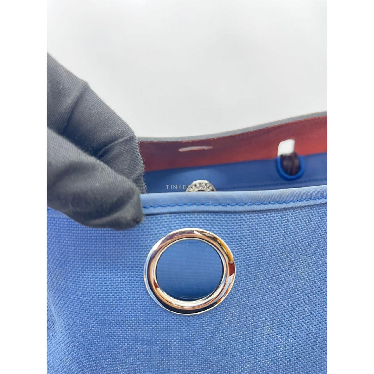 Hermes Herbag 31 Blue PHW #X Satchel Bag