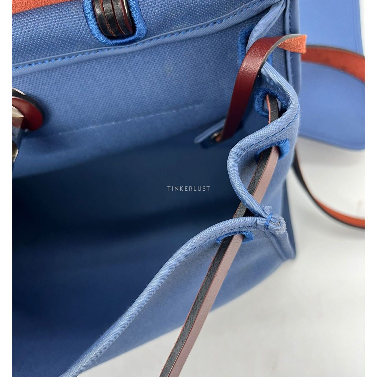 Hermes Herbag 31 Blue PHW #X Satchel Bag