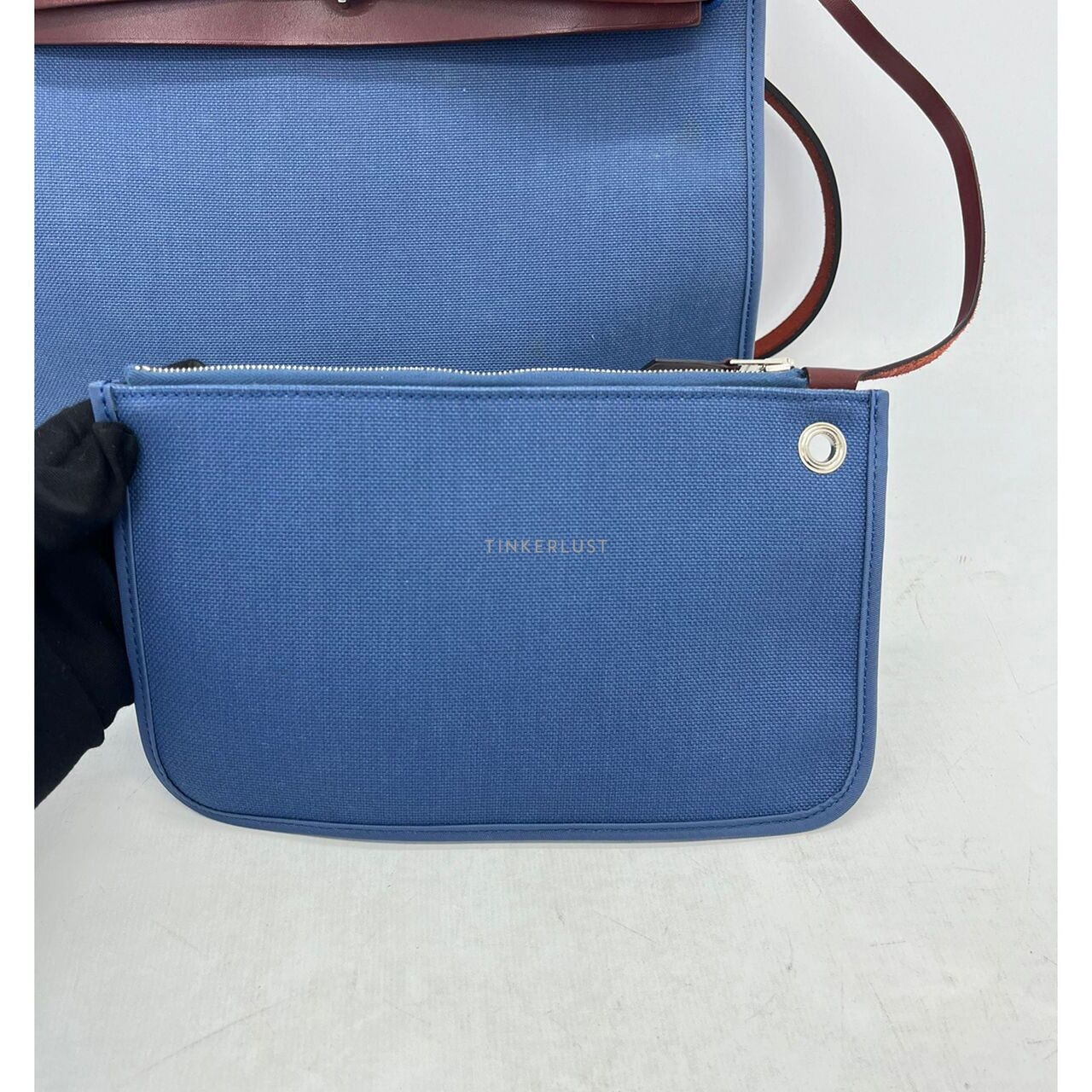 Hermes Herbag 31 Blue PHW #X Satchel Bag