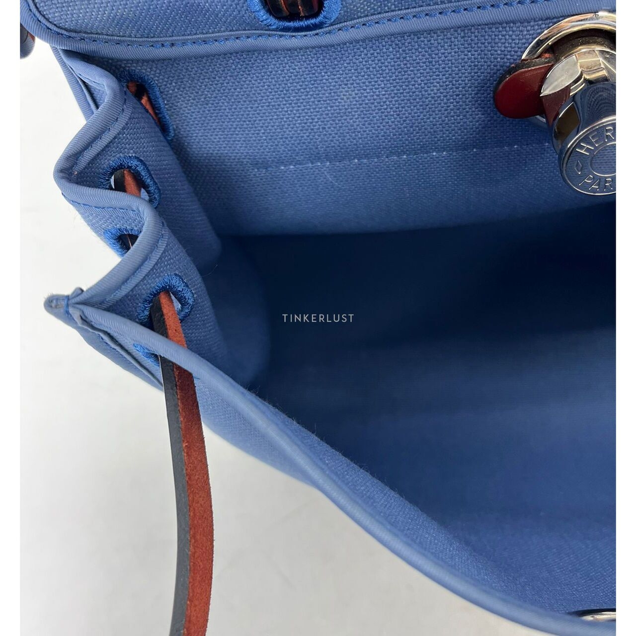 Hermes Herbag 31 Blue PHW #X Satchel Bag