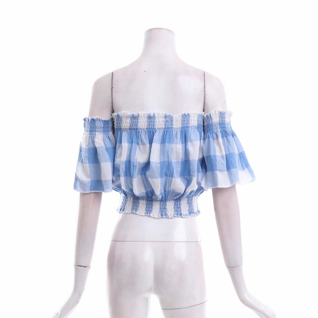 Private Collection Blue & White Plaid Blouse