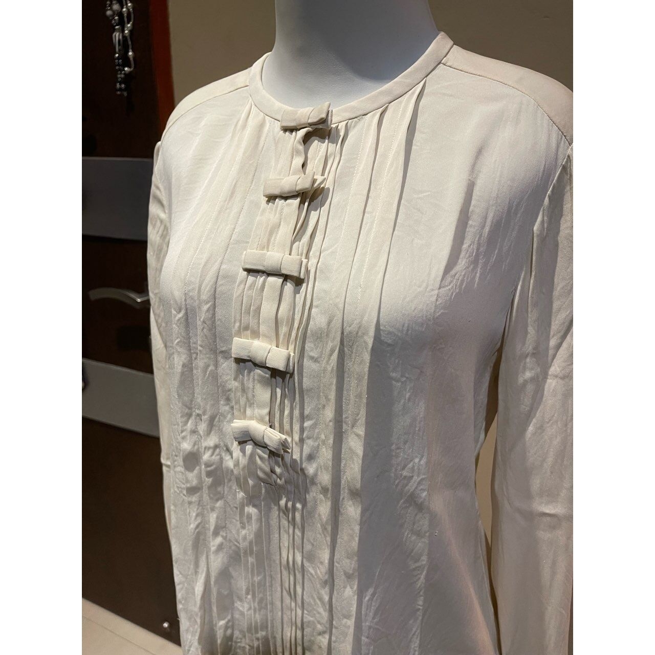 Diane Von Furstenberg Broken White Blouse