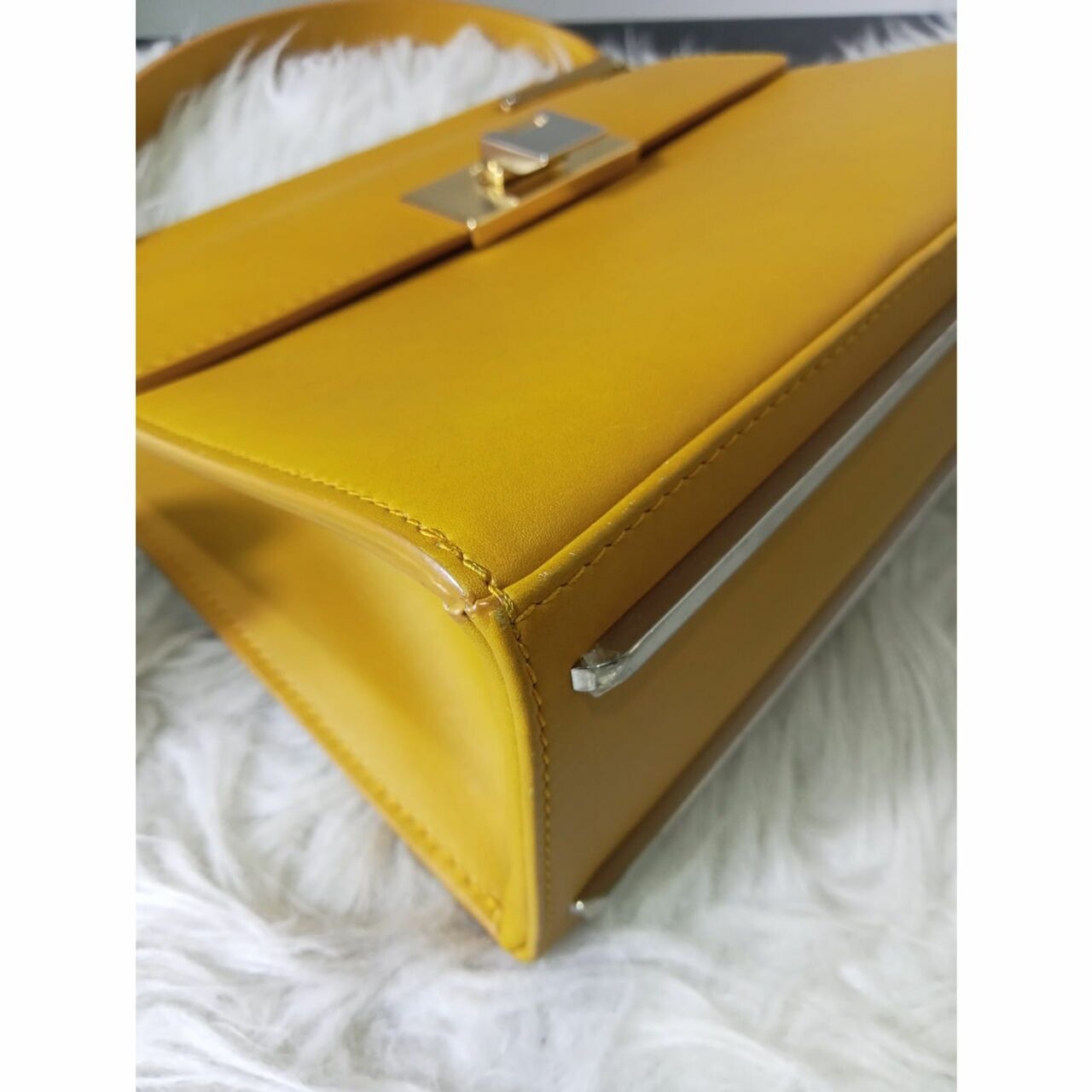 Balenciaga Le Dix Cartable Top Handle Yellow 2014 Satchel