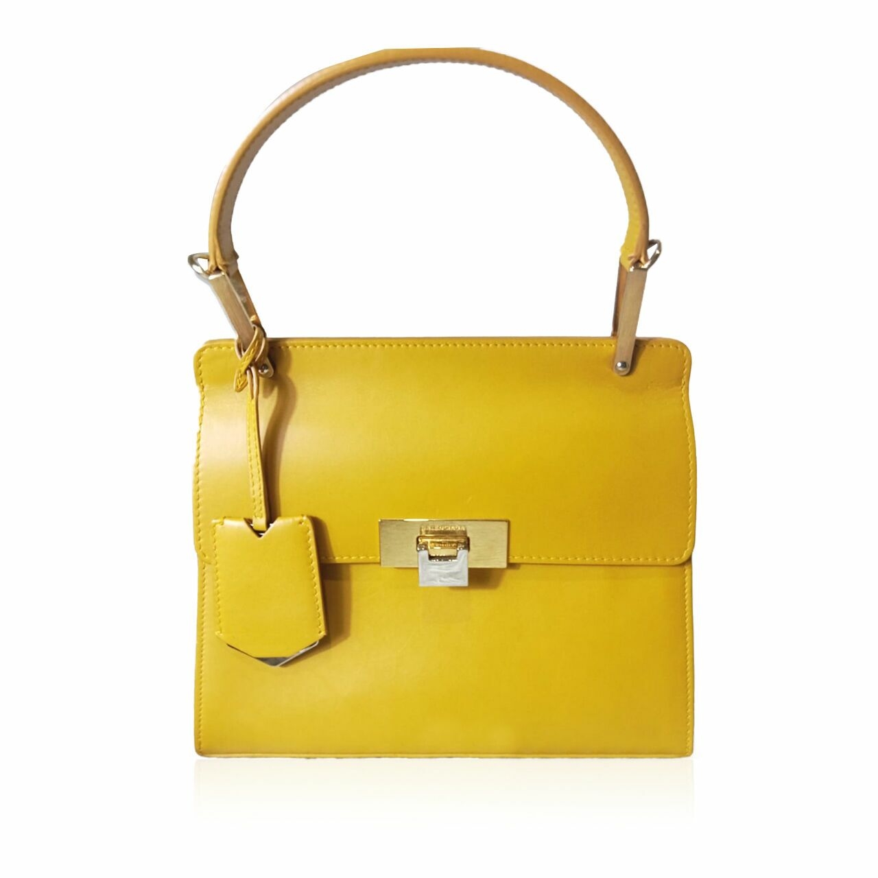 Balenciaga Le Dix Cartable Top Handle Yellow 2014 Satchel