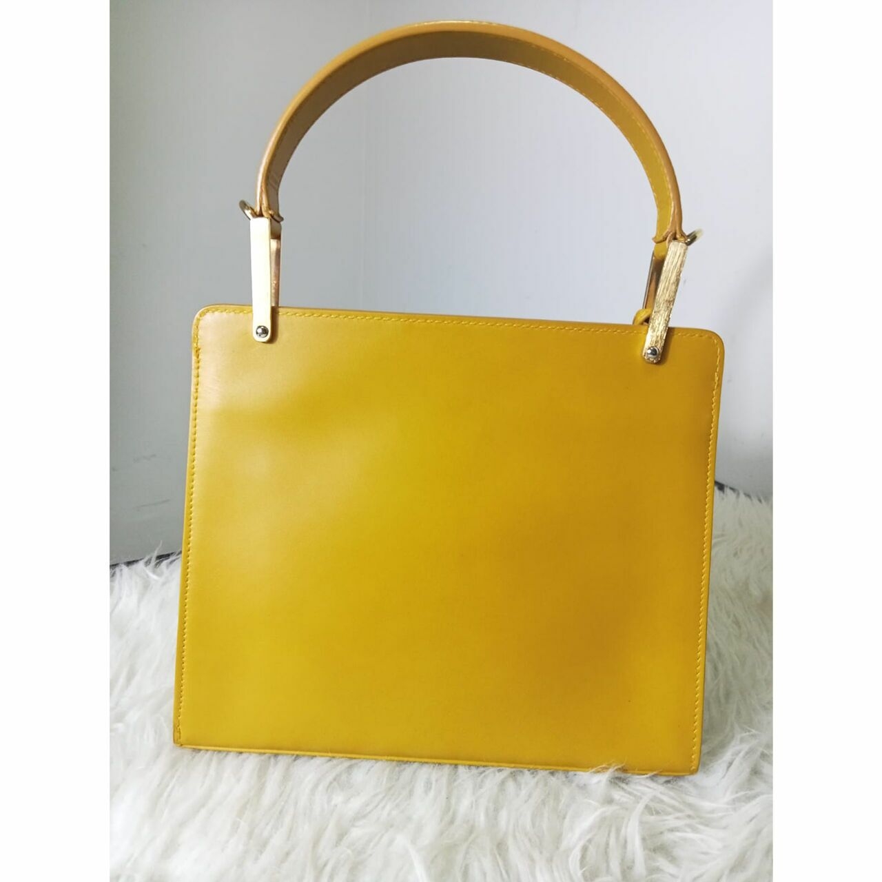 Balenciaga Le Dix Cartable Top Handle Yellow 2014 Satchel