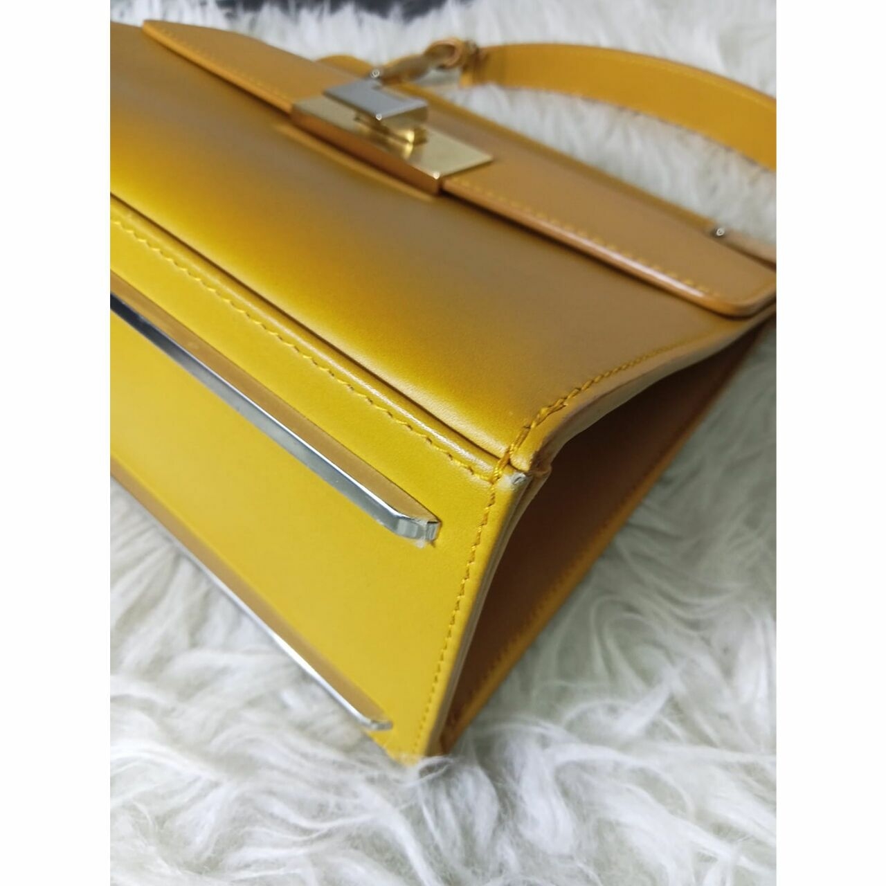 Balenciaga Le Dix Cartable Top Handle Yellow 2014 Satchel