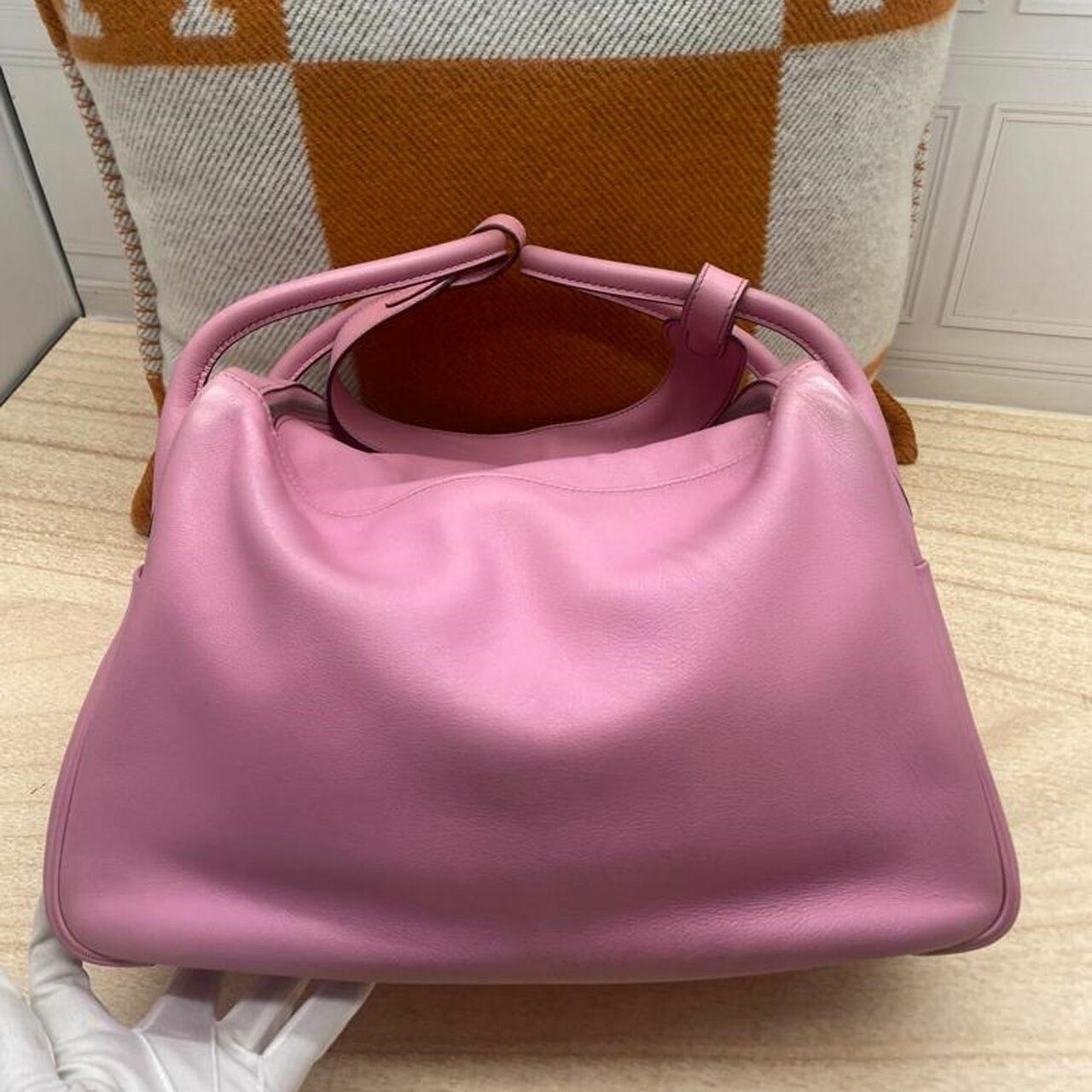 Hermes Lindy 34 Bubble Gum #N Shoulder Bag