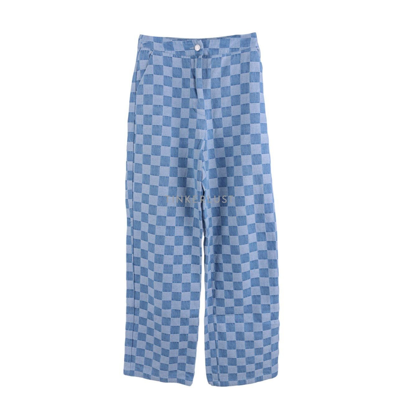 Pomelo. Blue Jeans Plaid Long Pants