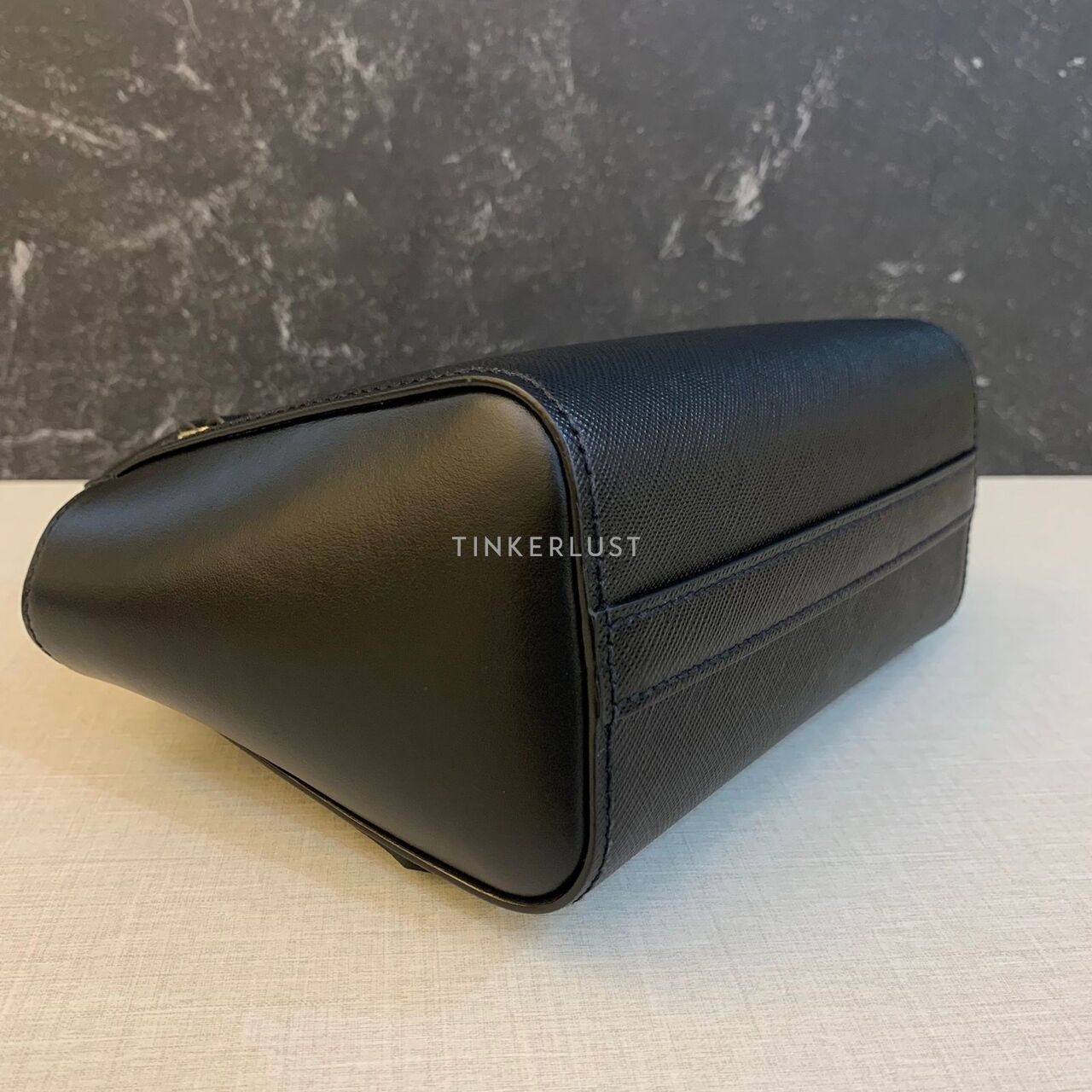 Prada 1BA380 Mini Galleria Saffiano Black GHW Satchel