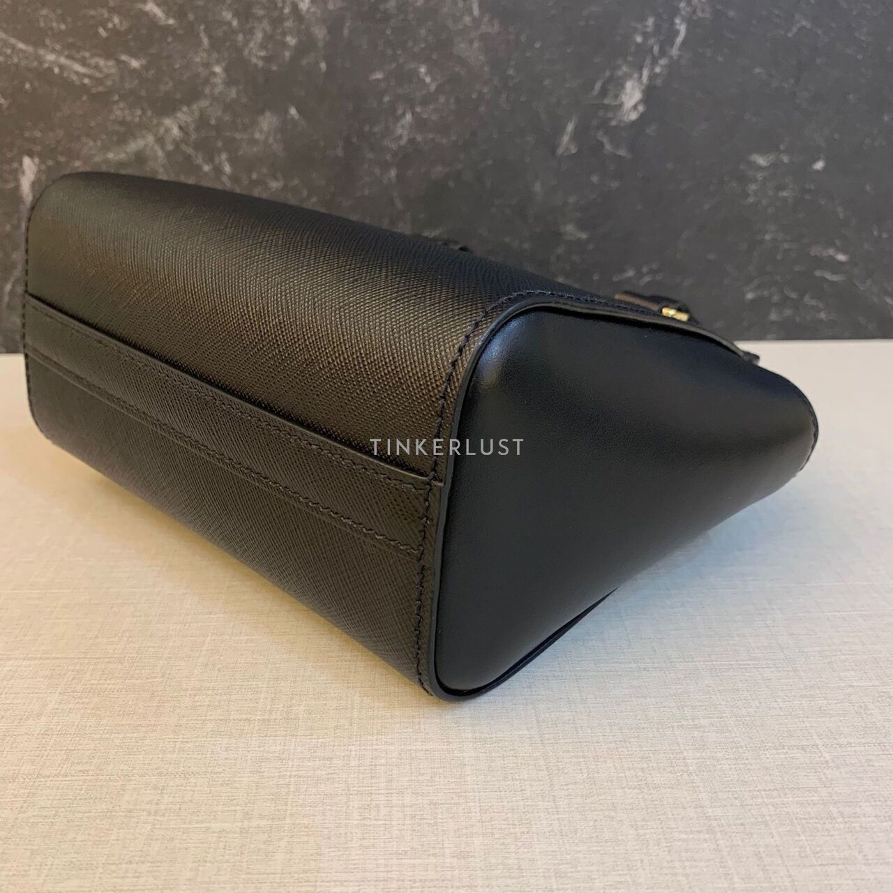 Prada 1BA380 Mini Galleria Saffiano Black GHW Satchel