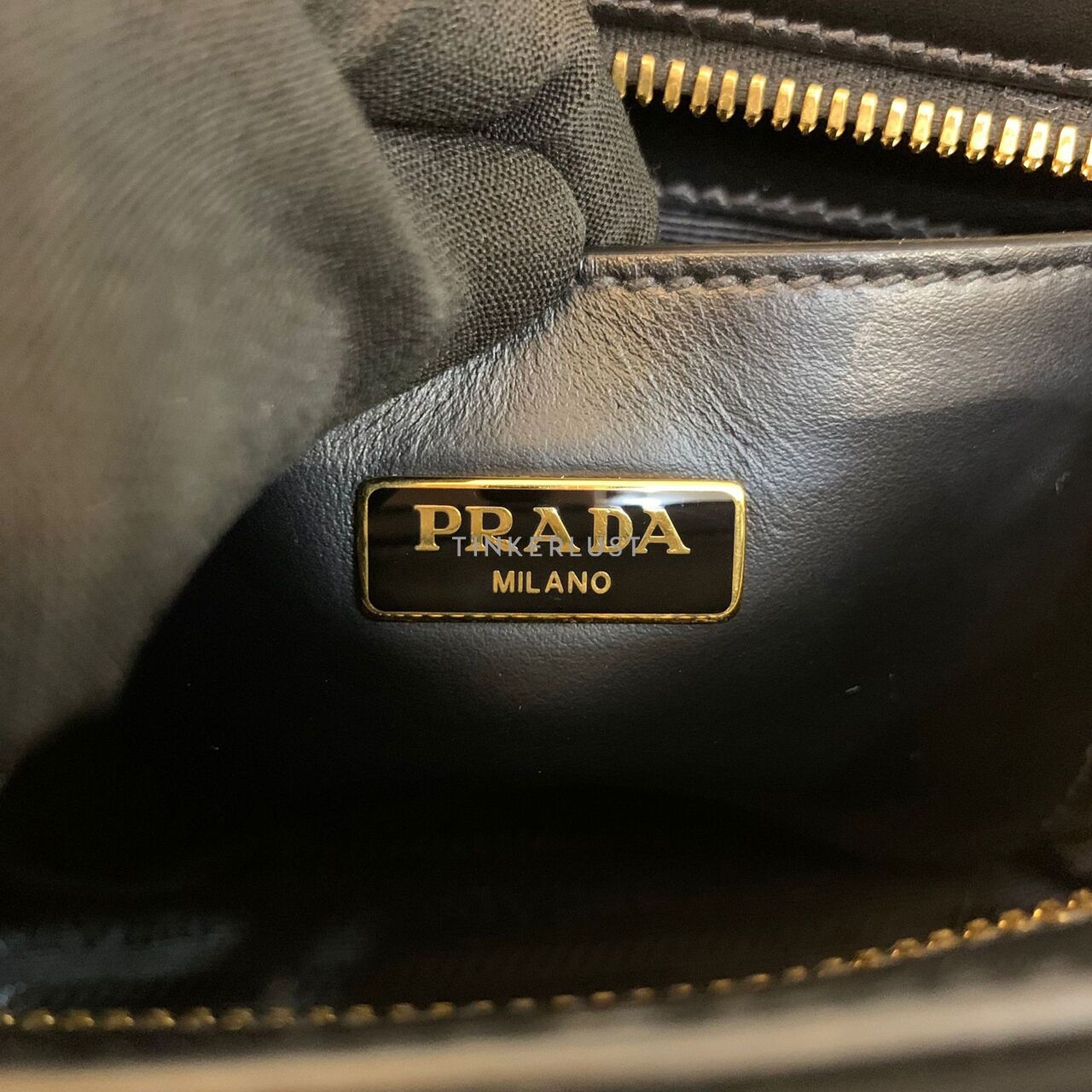 Prada 1BA380 Mini Galleria Saffiano Black GHW Satchel