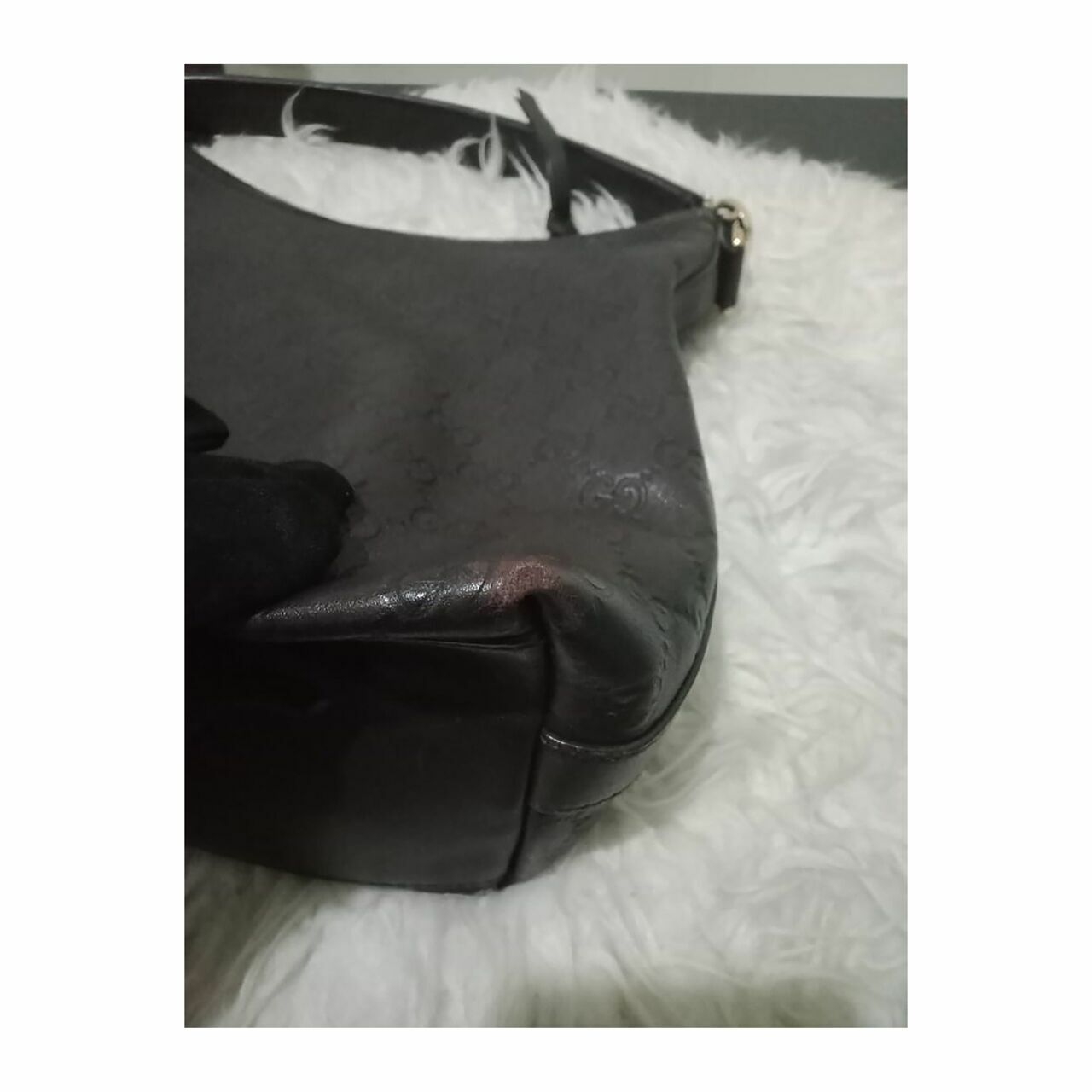 Gucci Brown Leather Hobo Shoulder Bag