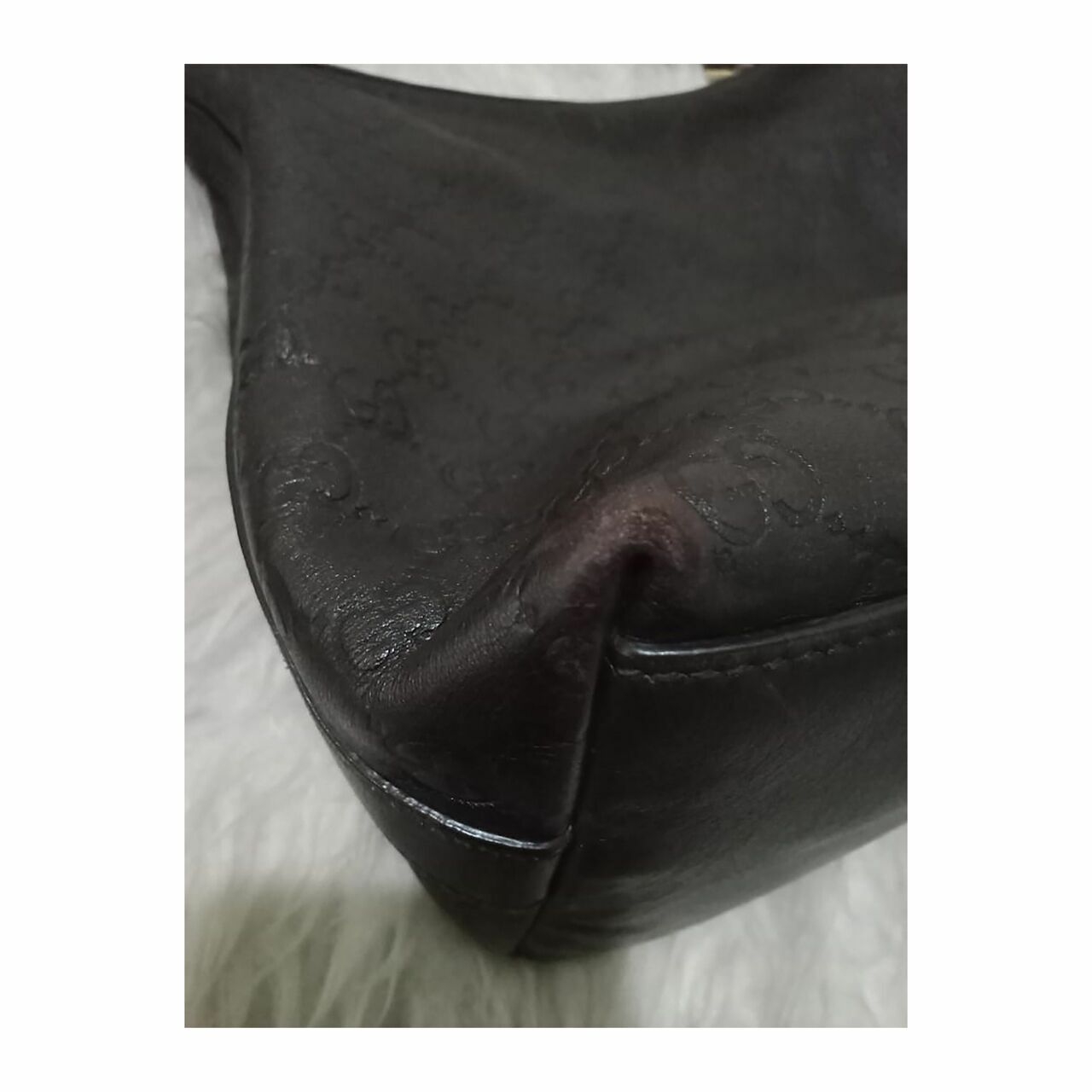 Gucci Brown Leather Hobo Shoulder Bag