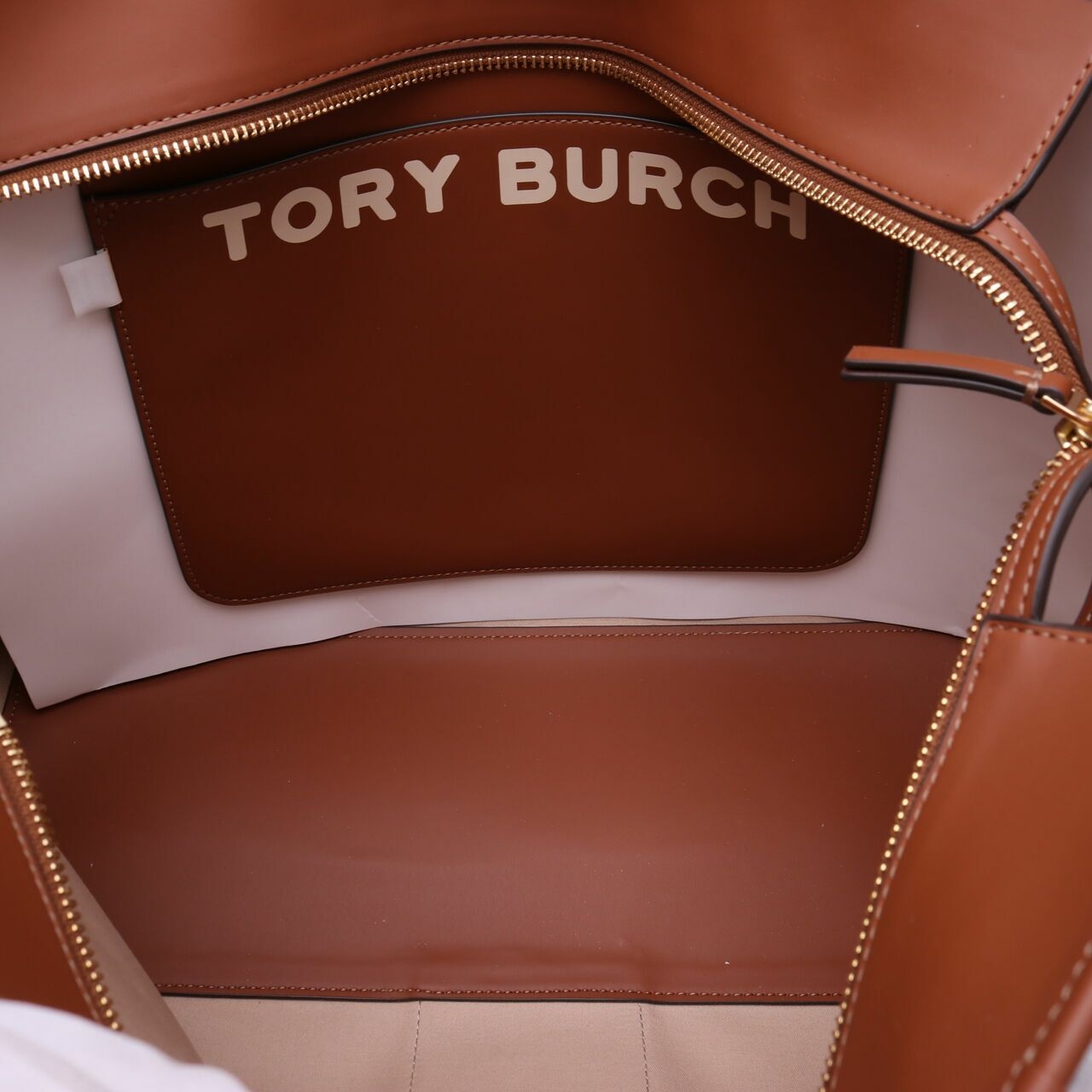 Tory Burch Gemini Link Light Umber Large Tote Bag