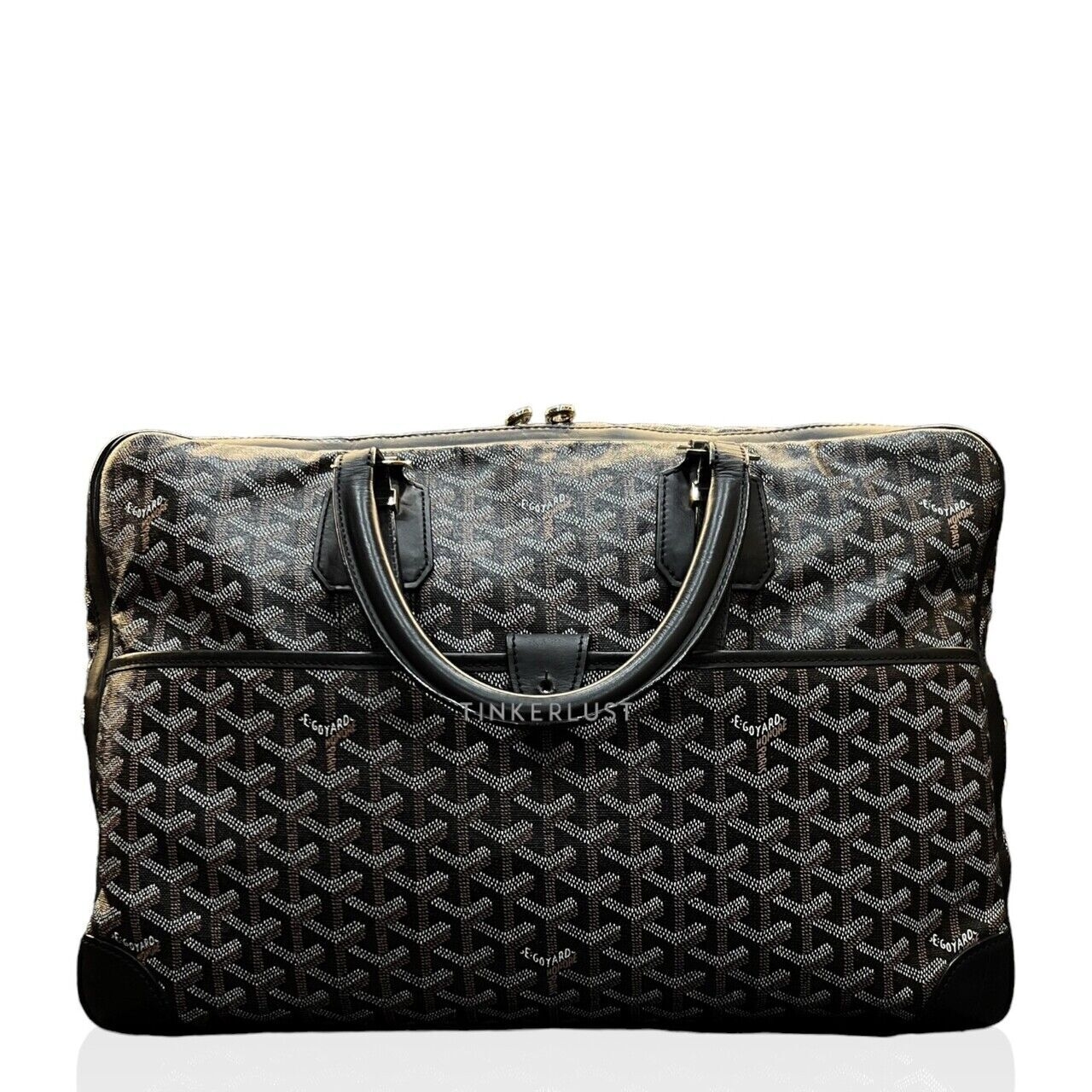 Goyard Ambassade Business Grey/Black Brief Case Handbag