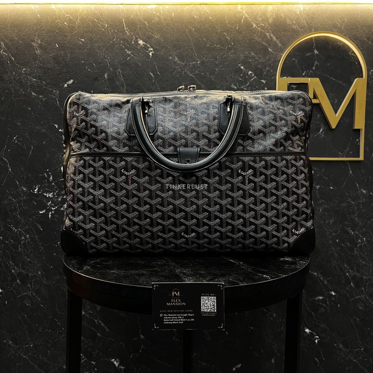 Goyard Ambassade Business Grey/Black Brief Case Handbag