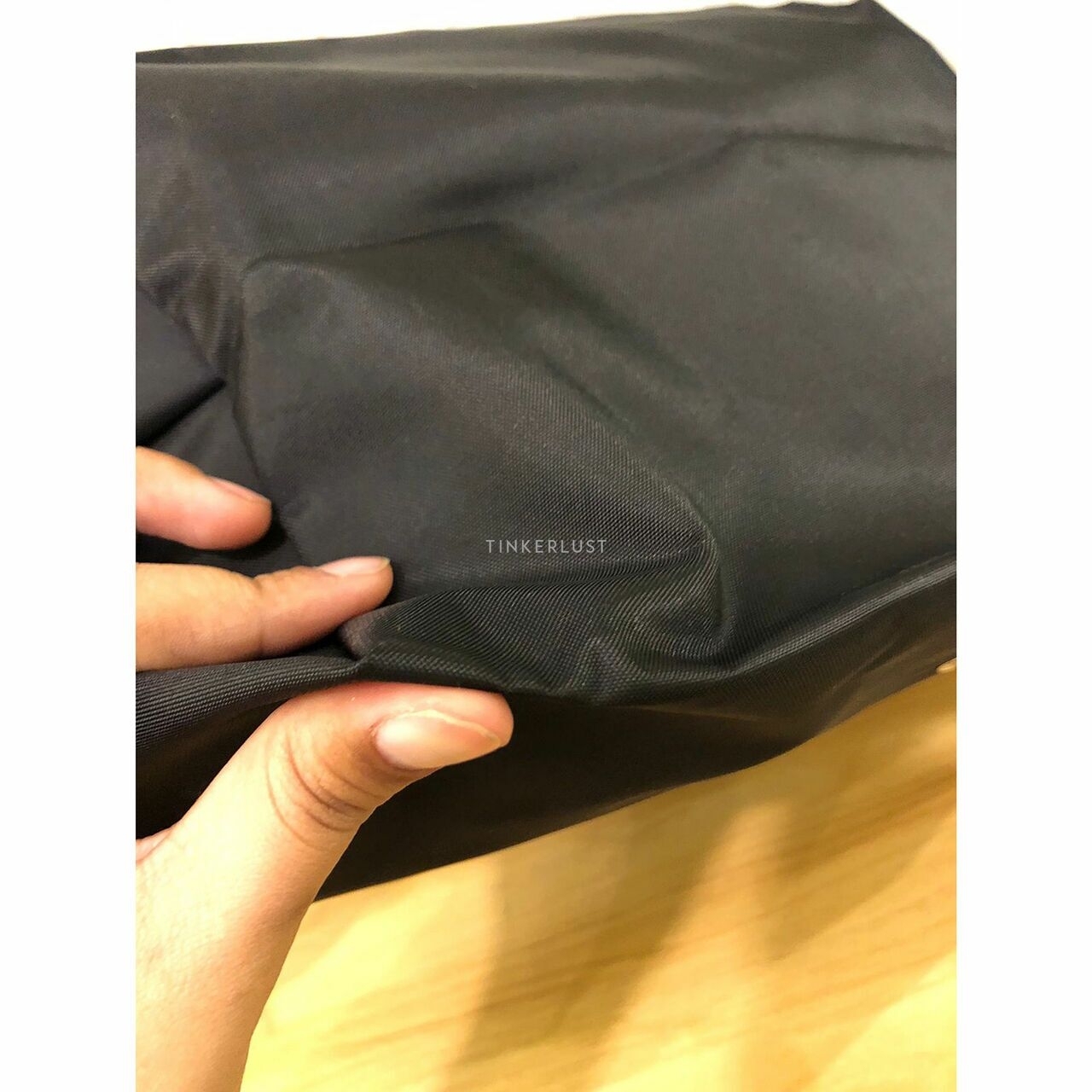 Longchamp Le Pliage Green Medium Top Handle Black