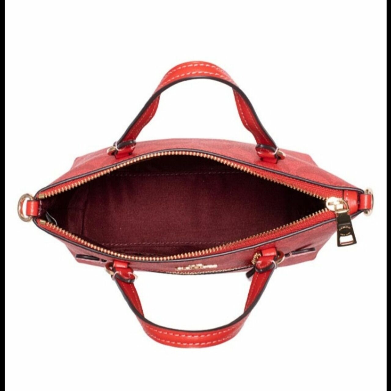 Coach Ca721 Signature Mini Gallery Crossbody Miami Red