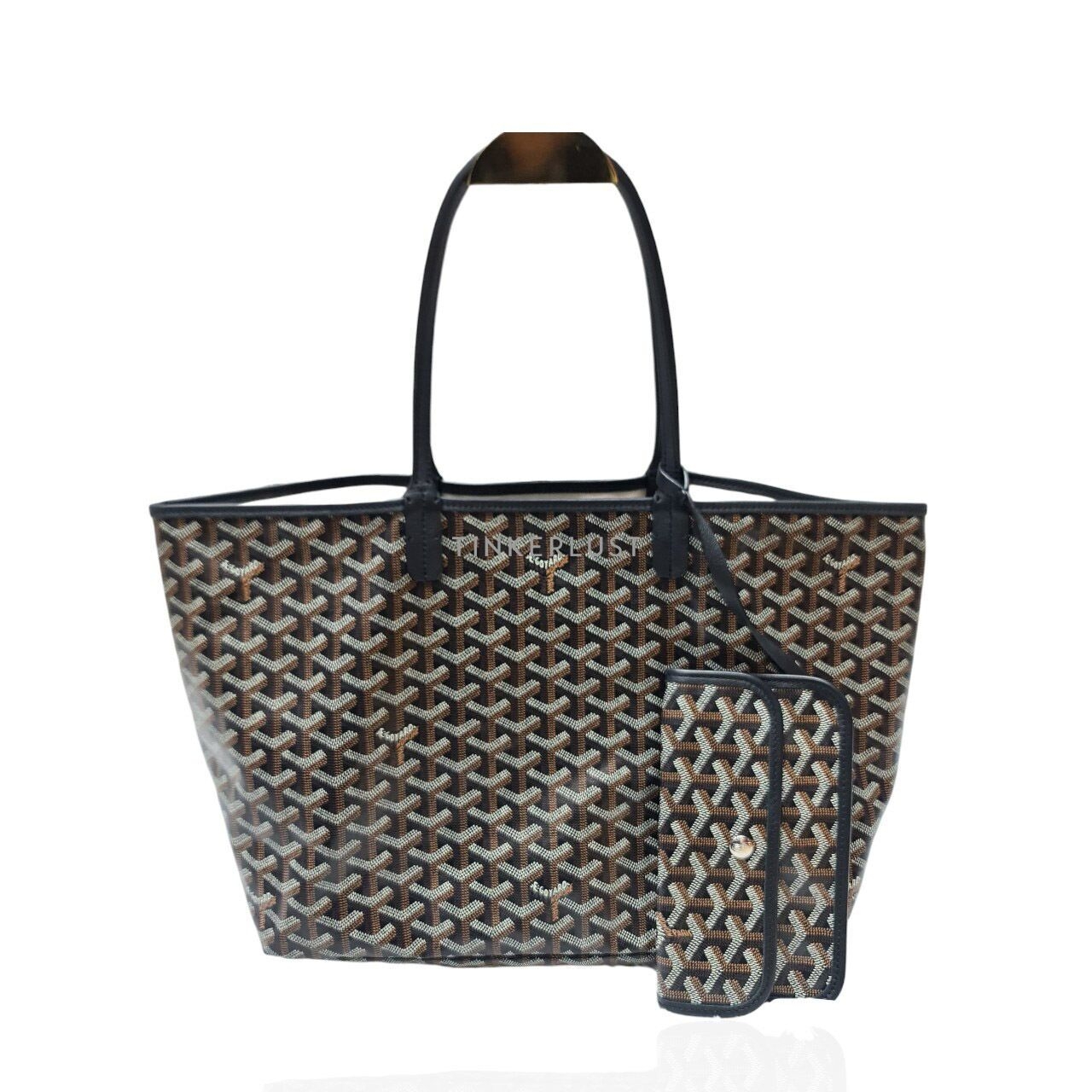 Goyard St Louis PM Black on Black 2019 Tote Bag