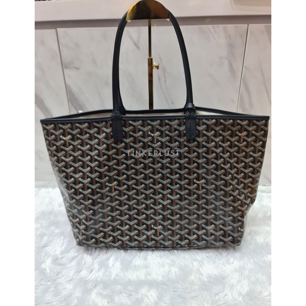 Goyard St Louis PM Black on Black 2019 Tote Bag