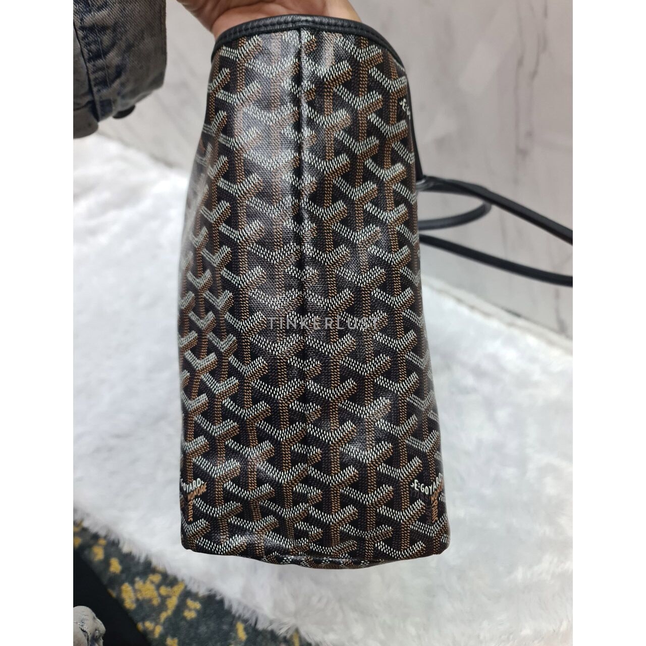 Goyard St Louis PM Black on Black 2019 Tote Bag