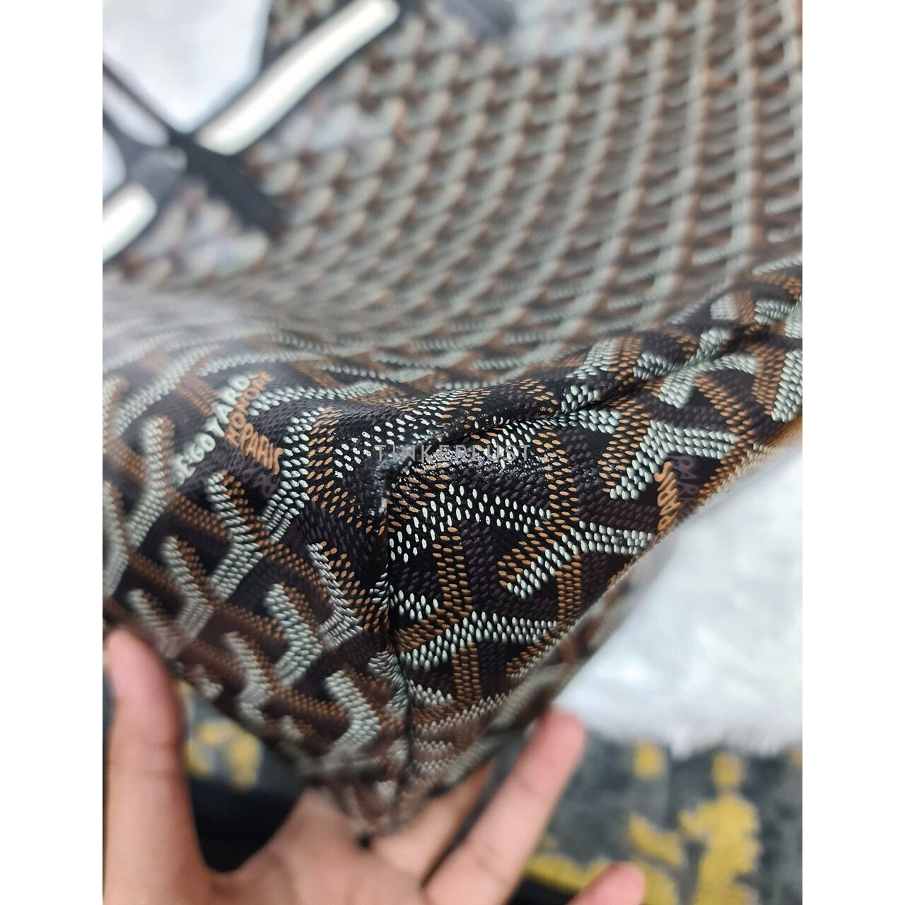 Goyard St Louis PM Black on Black 2019 Tote Bag