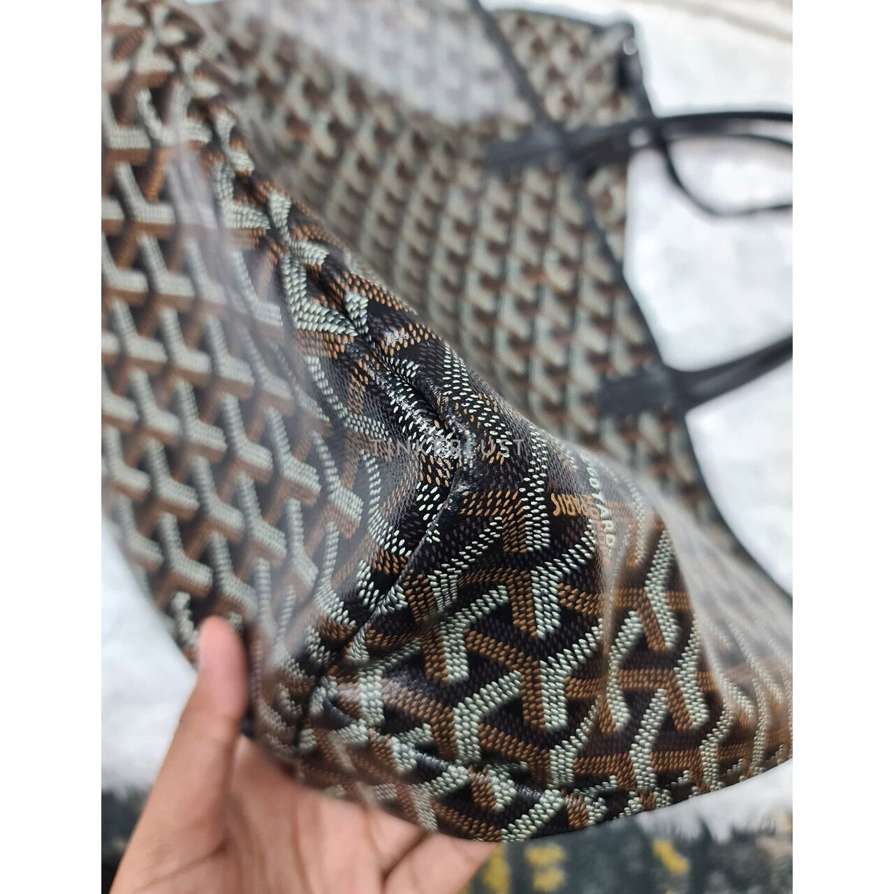 Goyard St Louis PM Black on Black 2019 Tote Bag