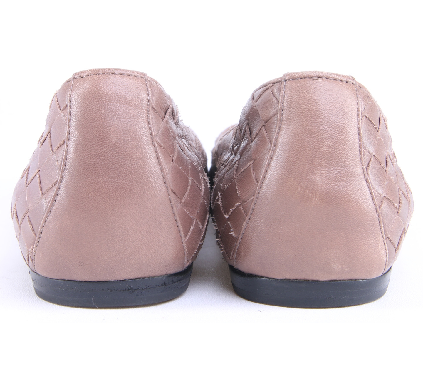 Bottega Veneta Brown Woven Ballerina Flats