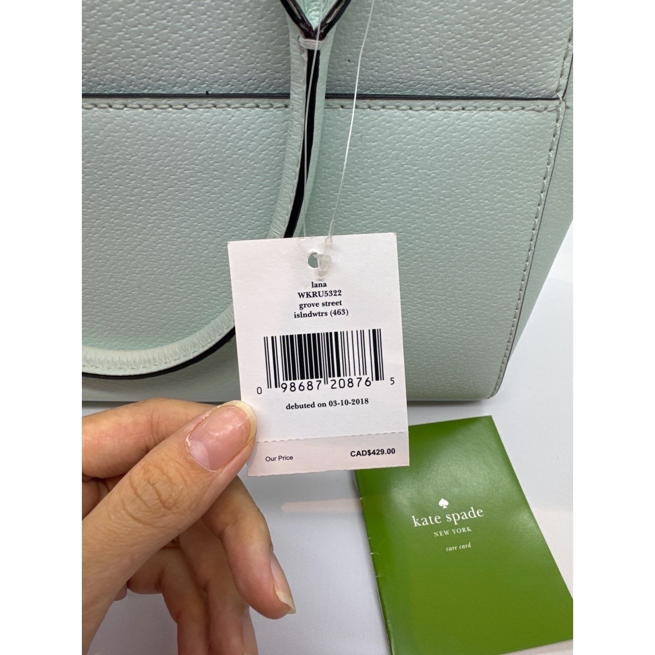 Kate Spade Mint & Artemisia Handbag