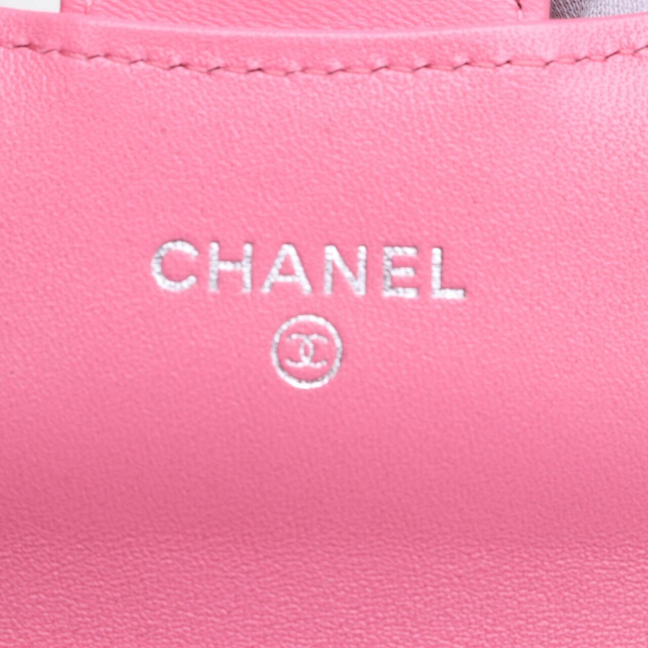 Chanel Mini Wallet On Chain Pink Lambs SHW # 31