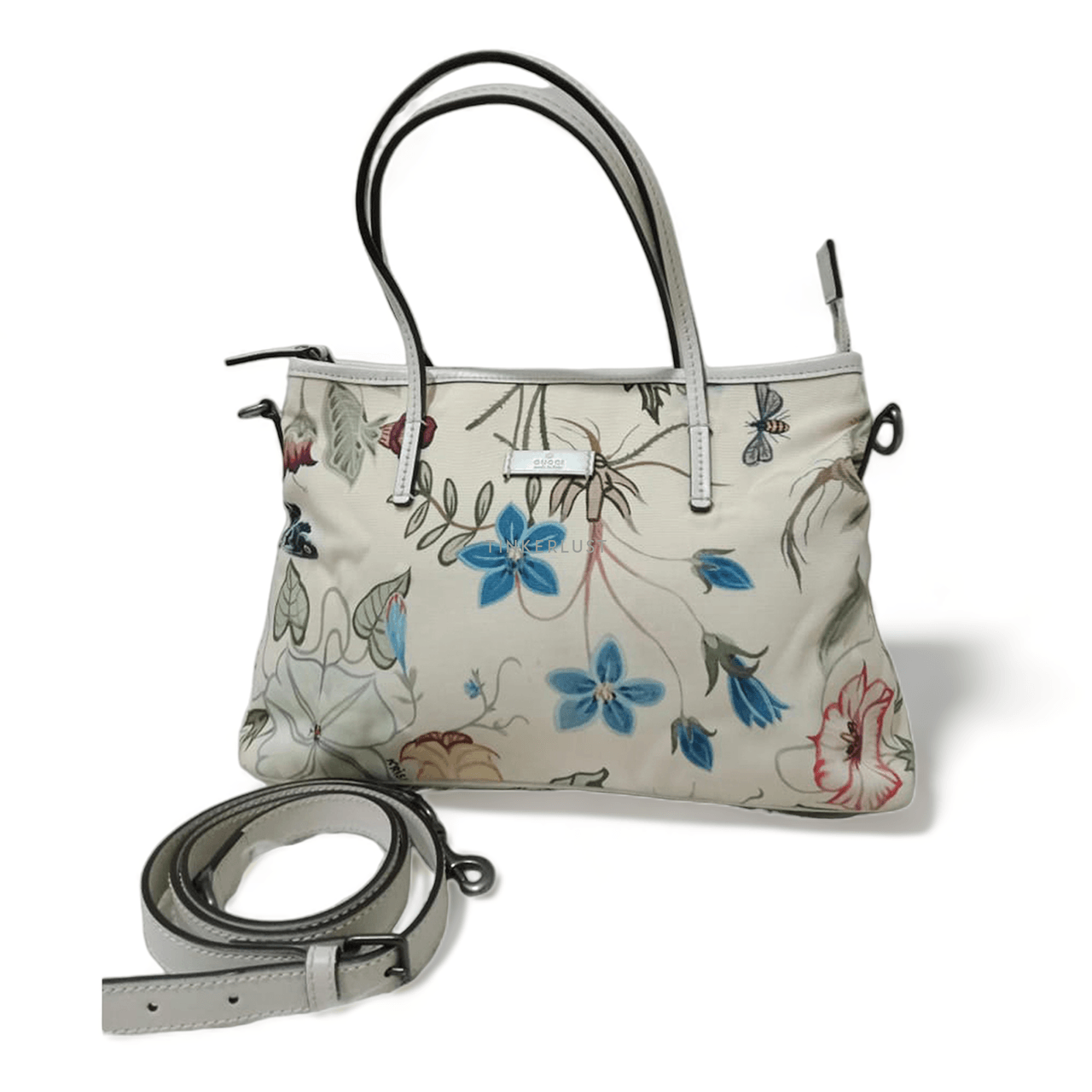 Gucci Flora Small Canvas Convertible Zip Tote