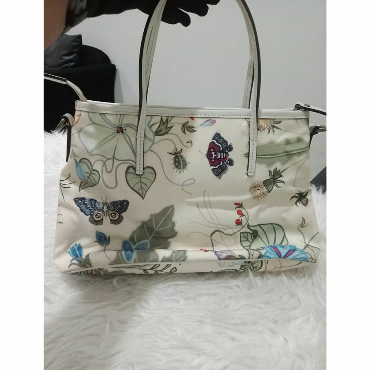 Gucci Flora Small Canvas Convertible Zip Tote