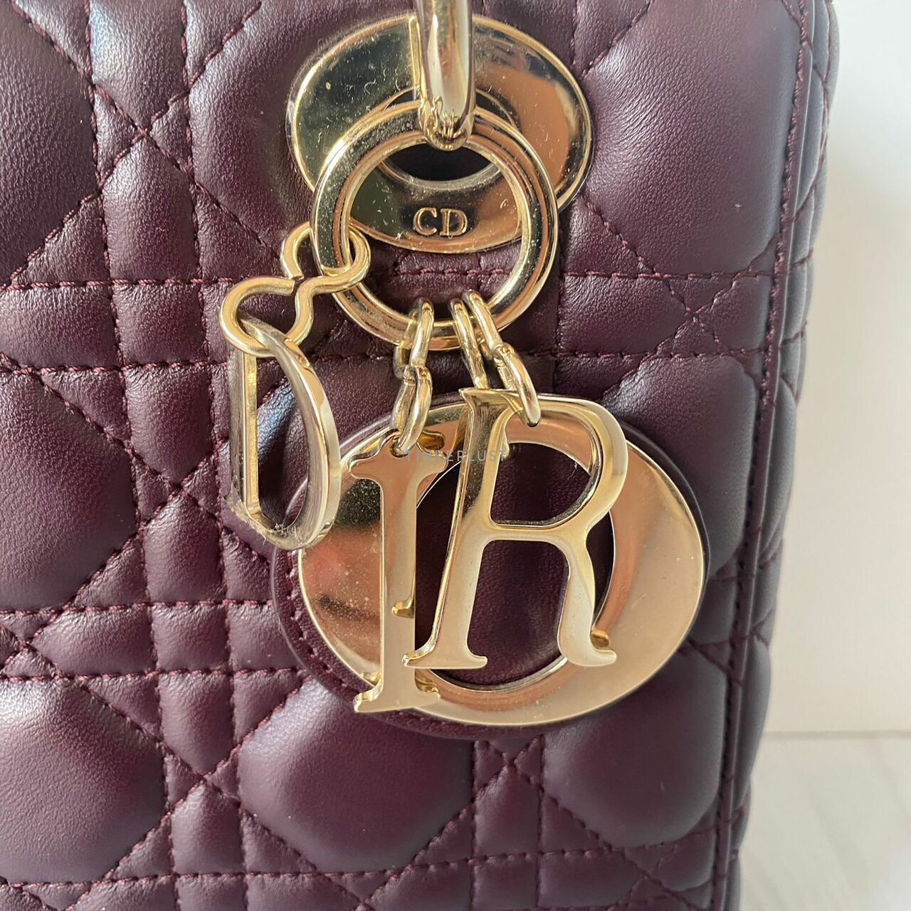 Christian Dior Lady Dior Small Pin Bordeux 2019