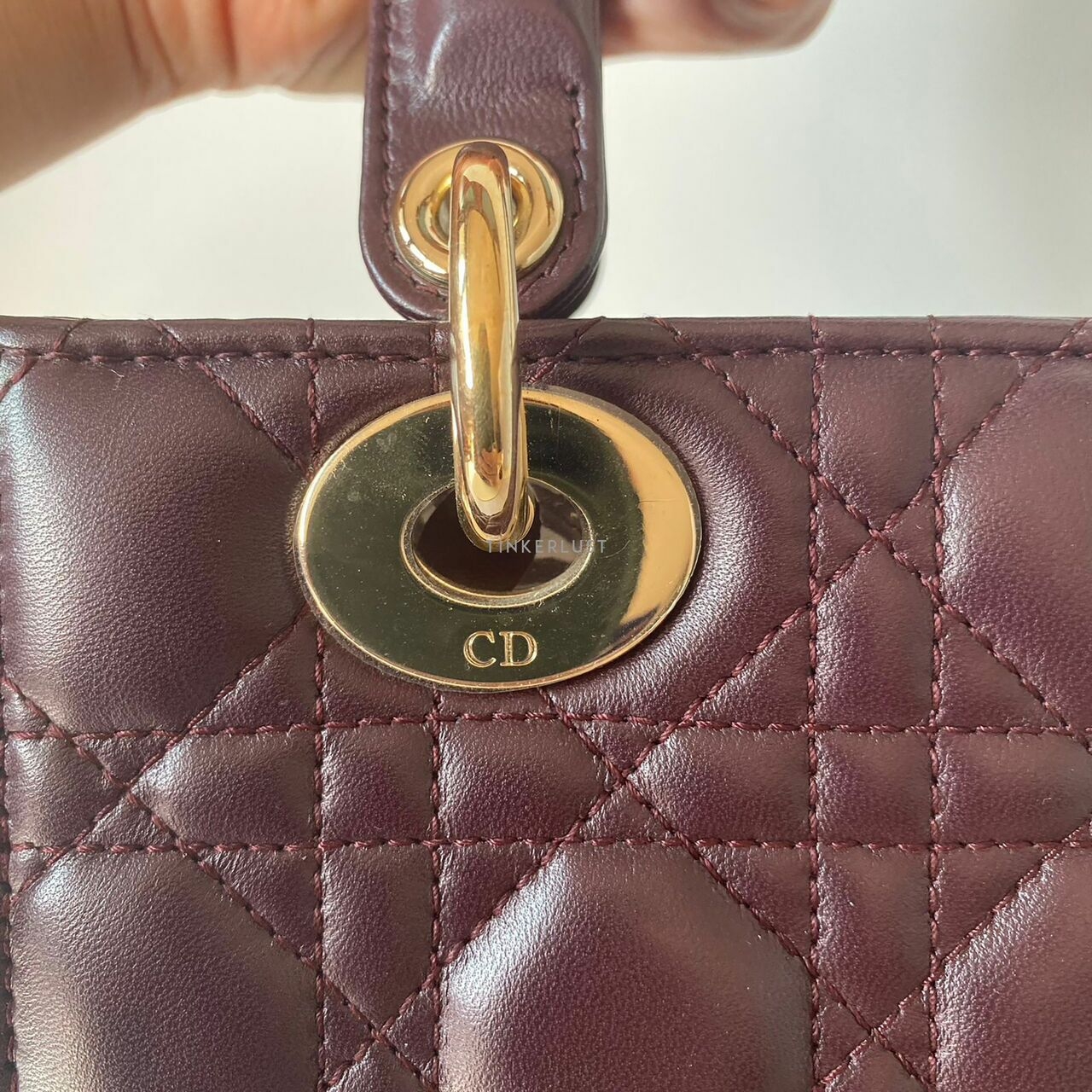 Christian Dior Lady Dior Small Pin Bordeux 2019