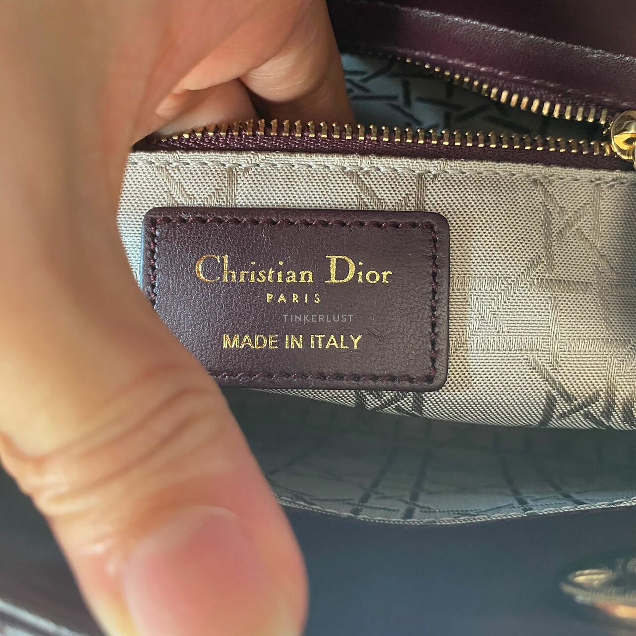 Christian Dior Lady Dior Small Pin Bordeux 2019