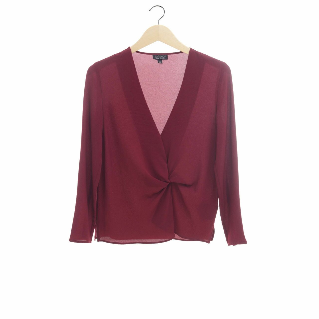 Topshop Maroon Blouse