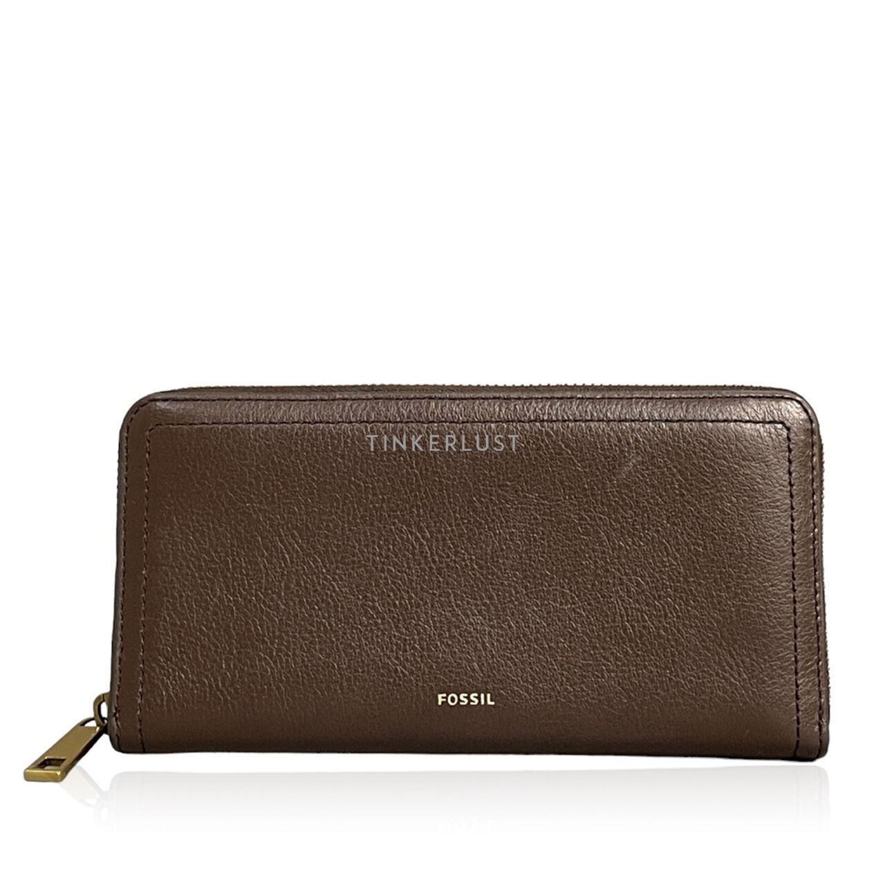 Fossil Logan Dark Brown Zip Around Wallet 