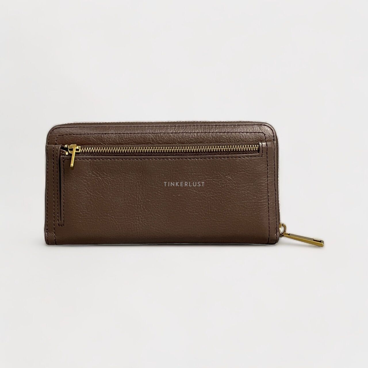 Fossil Logan Dark Brown Zip Around Wallet 